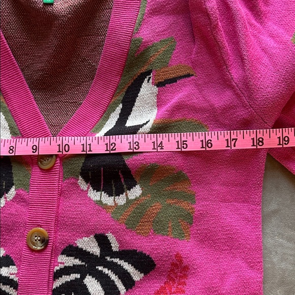FARM Rio Pink Multicolor Leopard Forest Cardigan - Picture 7 of 9